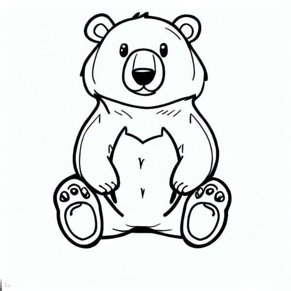 Bear Coloring Page Color My Pages