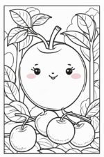 Plum Coloring Page plum-coloring