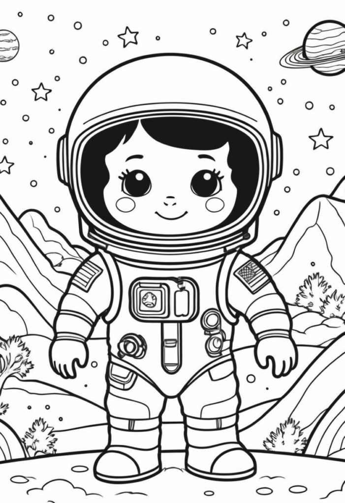 Astronaut Coloring Book PDF