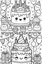 Birthday Cake Coloring Page birthday-cake-coloring