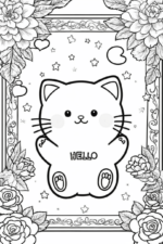 Hello Kitty Coloring Pdfs hello-kity-coloring-4