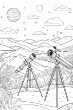 telescope-coloring-pages