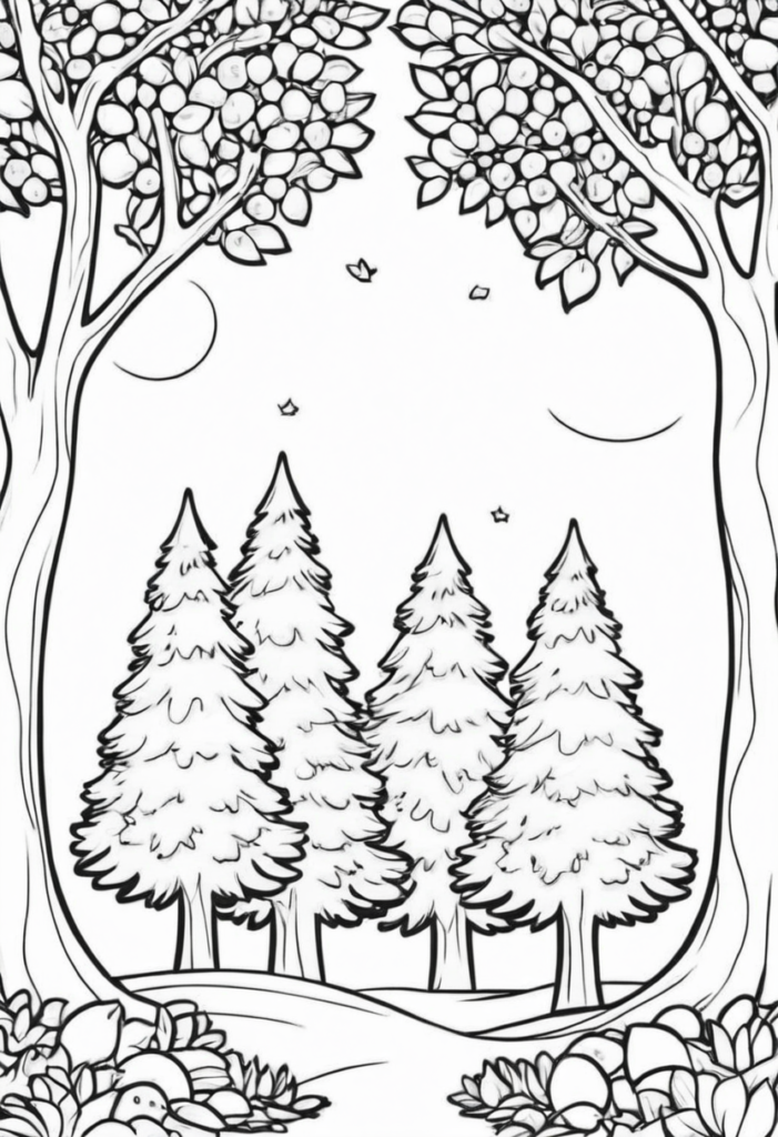 Tree Coloring Pages PDF