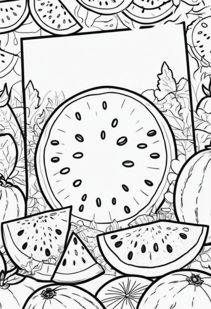 Creative Watermelon Coloring Sheets