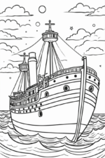 Creative Ship Colorings for Preschoolers ship-coloring