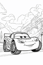 Race with Lightning McQueen Colorings lightning-mcqueen-coloring-2