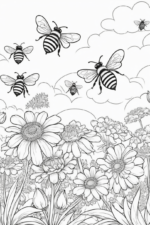 Bee-flying-free-printable
