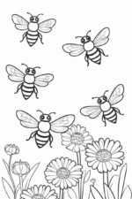 Bee Coloring Page for Kids bee-coloring-pages-free