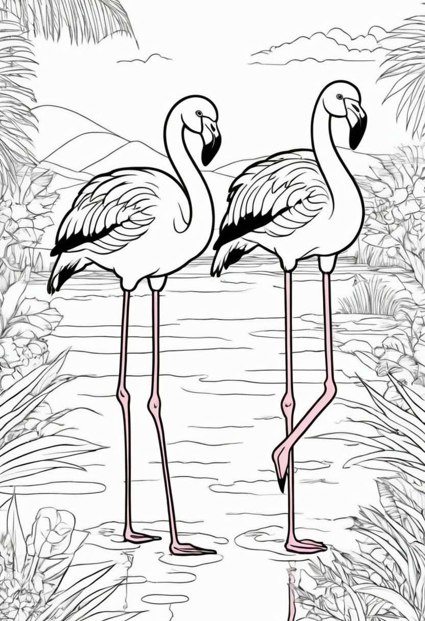 Flamingo Free Printable Coloring Pages – Color My Pages