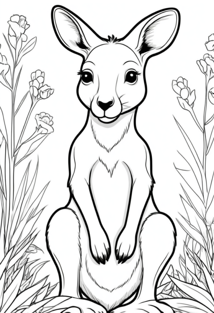 Kangaroo Free Printable Coloring Pages Color My Pages