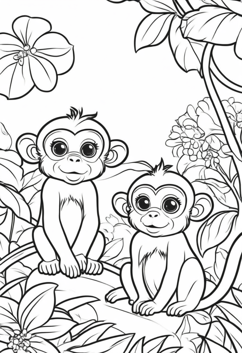 Printable Monkey Coloring Sheets Jenny Printable Printable Monkey Coloring Sheets Jenny Printable