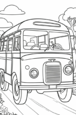 Fun Bus Coloring Pages for Kids bus-coloring-1