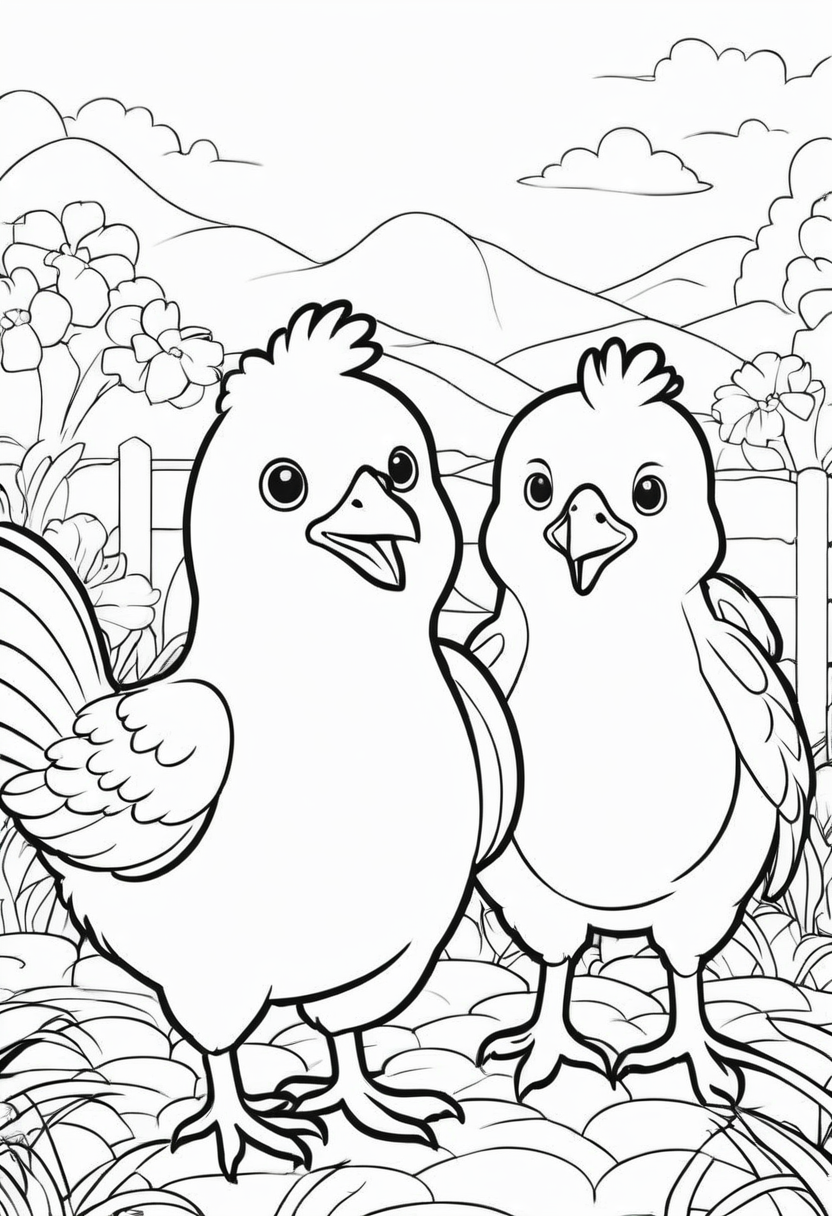 “Preschool Chicken Coloring Fun” – Color My Pages