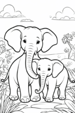 elephant-coloring for kids