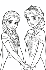 elsa and anna coloring