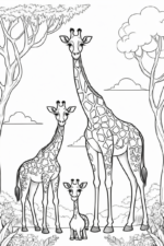 Giraffe Coloring Page for Kids giraffe-coloring