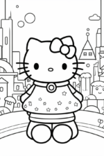 Hello Kitty Coloring Page for Kids hello kitty coloring page for kids