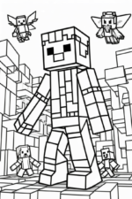 Minecraft Coloring Page for Kids minecraft coloring page for kids