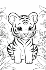 Tiger Coloring Page for Kids tiger-coloring for kids