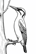 Woodpecker Coloring Page for Kids woodpecker-coloring-for-kids
