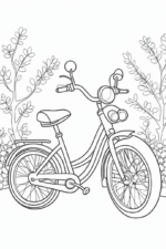 bike coloring page for kids