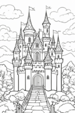 Castle Coloring Page for Kids castle coloring for kids