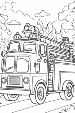 fire truck coloring for kids