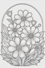 flower coloring for kids