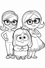 Inside Out Characters Coloring Page inside out characters coloring for kids