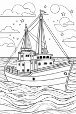 ship coloring for kids