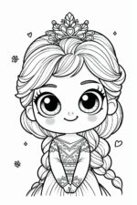 Cute Elsa Photos Coloring Page for Toddlers Designer (1)