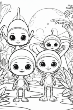 alien coloring sheet