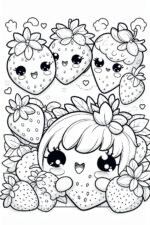Strawberry Free Printable Coloring Page stwarberry coloring