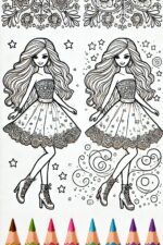 Barbie Girl Cute Coloring Picture Designer (2)