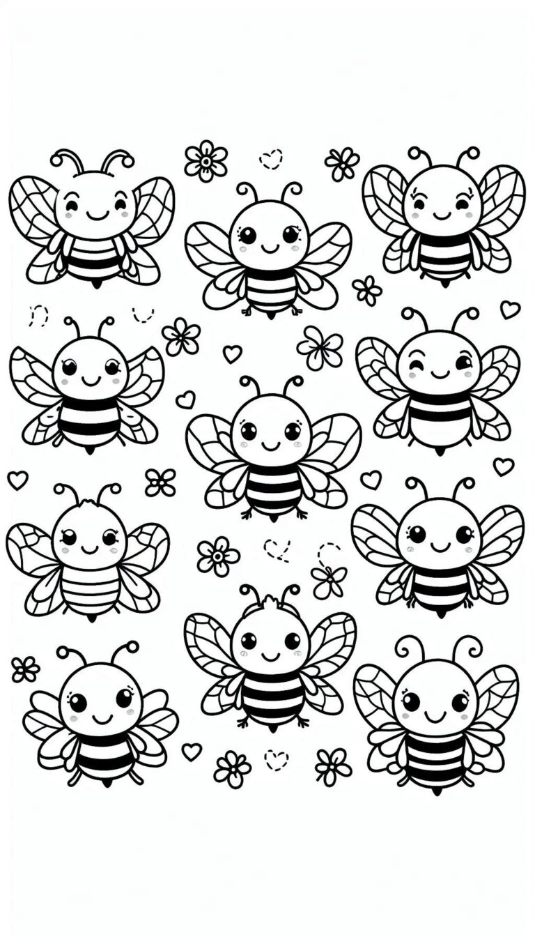Fun Bee Coloring Pages for Kids – Color My Pages