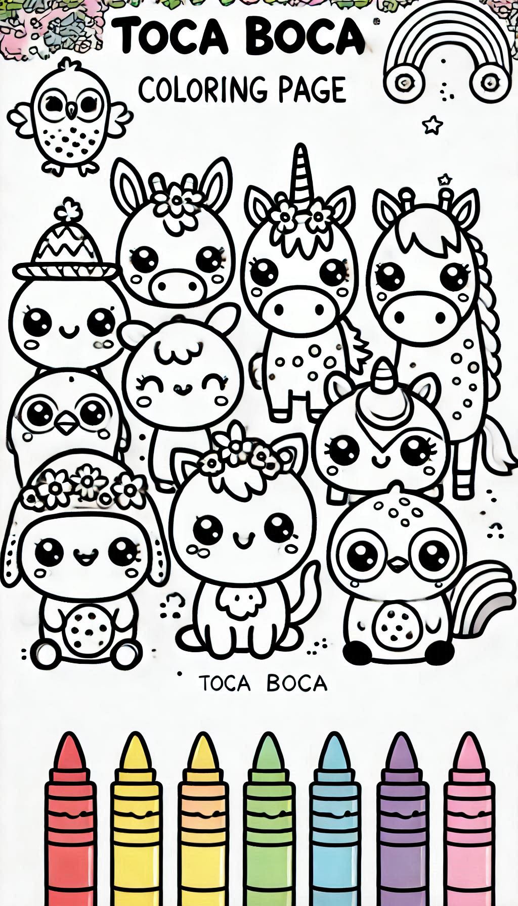 Toca Boca Characters Coloring Page – Color My Pages