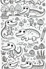 Crocodile Colorings for Classroom Activities crocodile-coloring