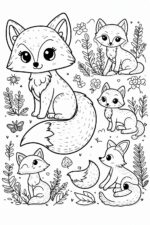 Coloring Foxes: Nature’s Little Explorers fox-coloring