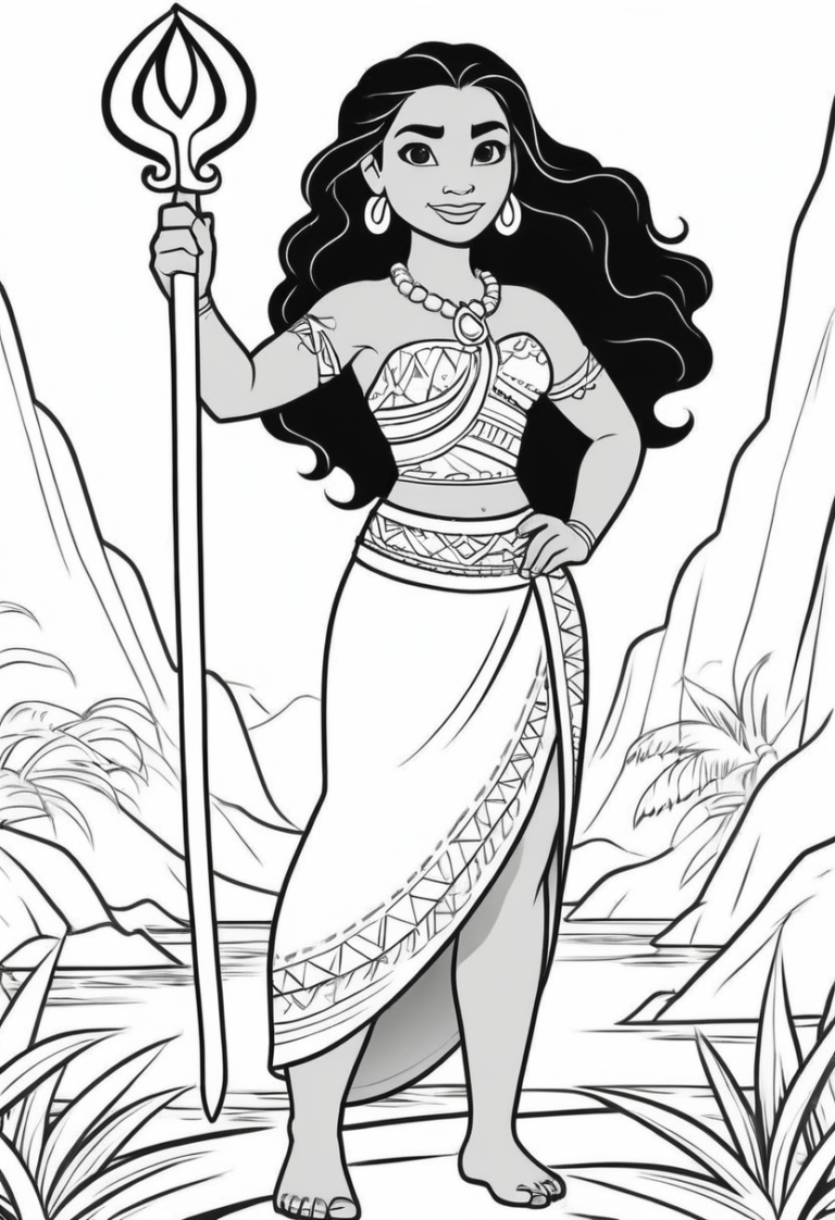 Moana 2 Cartoon Movie Coloring Page – Color My Pages