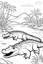 Crocodile Picture Coloring Page crocodile coloring
