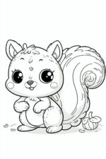 Cute and Playful Preschool Squirrel Colouring Pages! squirrel-coloring