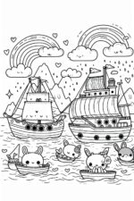 Ship Coloring Pages – Sailing into a Sea of Colors! Designer (9)