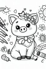 Pig Picture Coloring Page pig