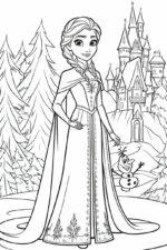 frozen coloring page