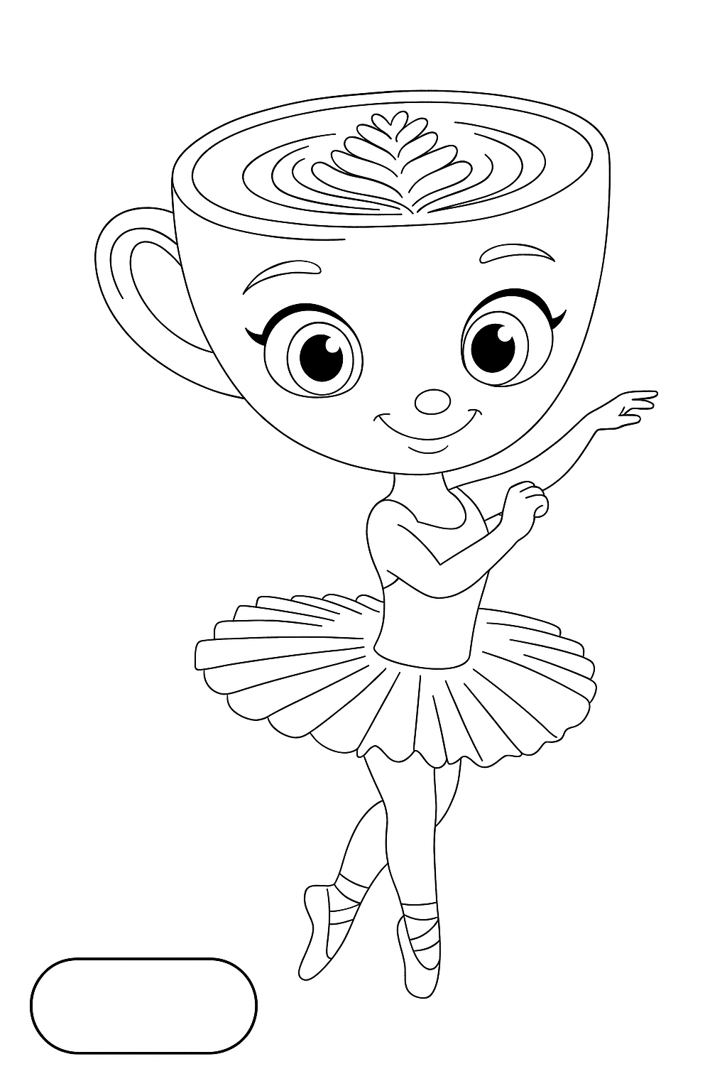 Ballerina Cappuccino Coloring Page (Brainrot)