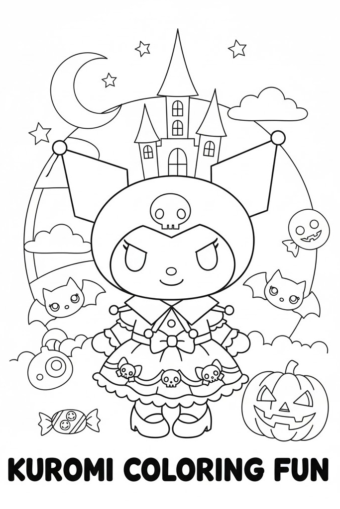 Kuromi Coloring Page Activity Free Printable