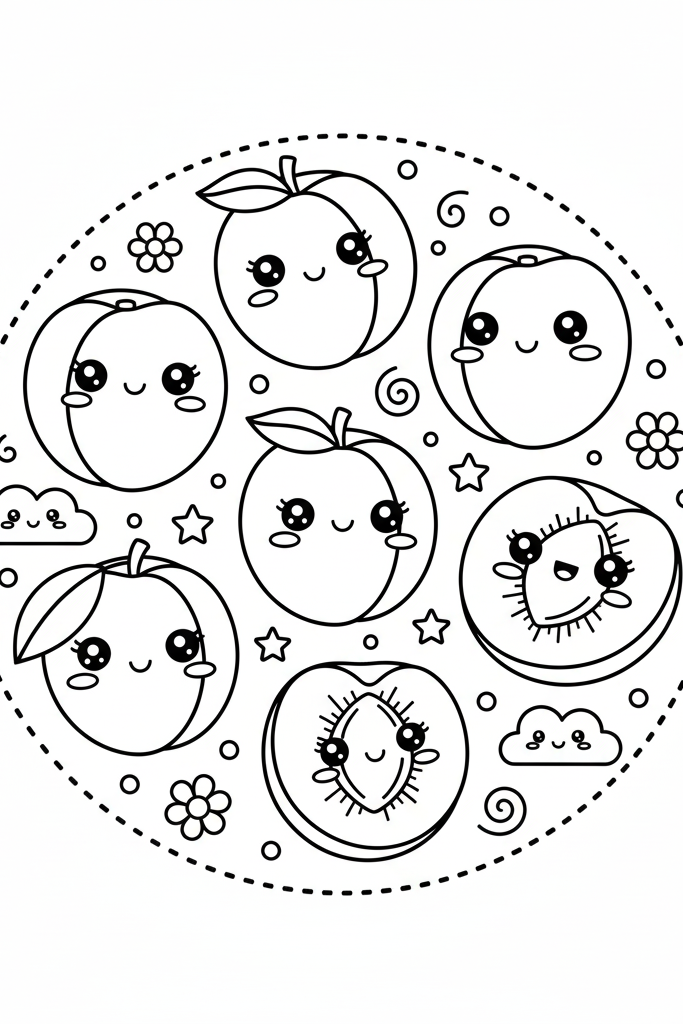 Apricot Coloring Page