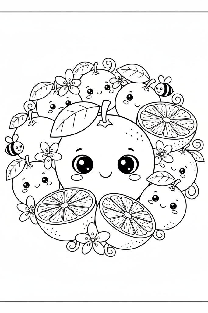 Orange Coloring Page