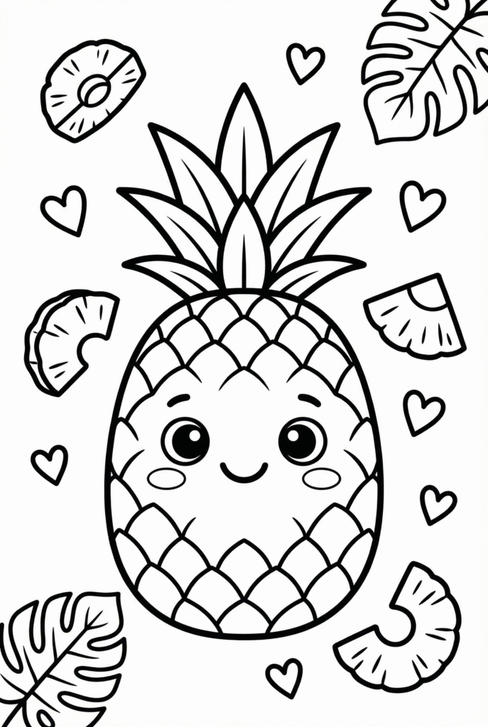 Pineapple Coloring Page