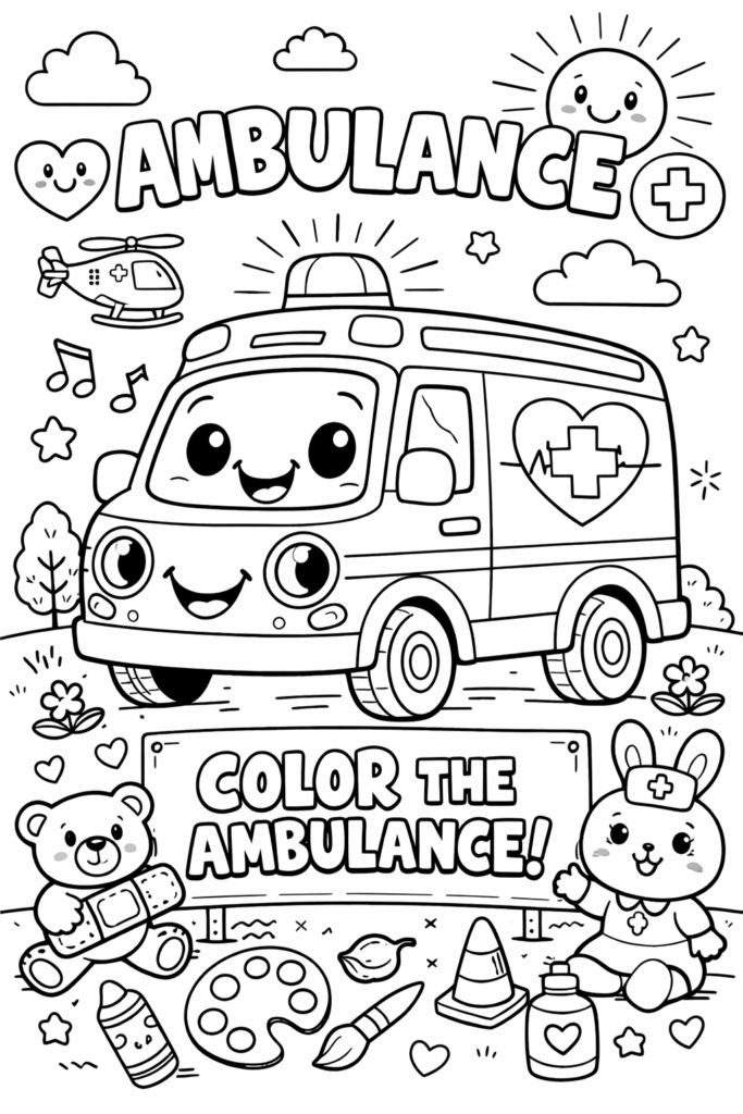 Why Kids Love Ambulance Coloring Pages